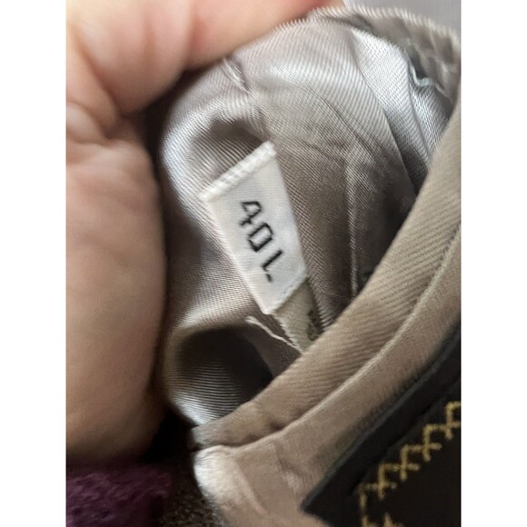 HART SCHAFFNER MARX WOOL SILK sport Coat GOLDEN BROWN Subtle Stripe 40L Vintage - Picture 4 of 8